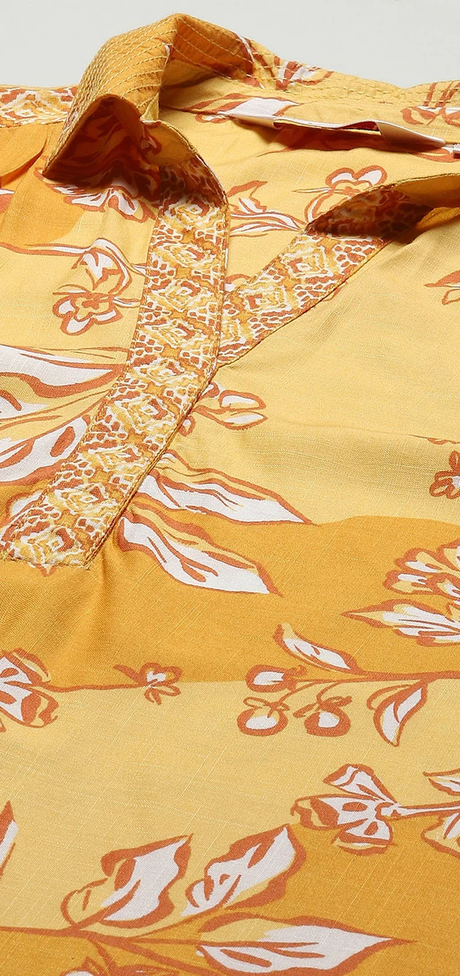 بيبا كورتا الرايون الأصفر المستقيم